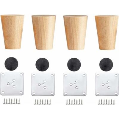 ABYSSE Meubles En Bois Pieds, 4 Pièces Pied De Canapé En Bois Massif, Pied De Lit En Bois, Pied D'Armoire En Bois Pour Canapé Meuble Tv Table Basse Lit Pied,6cm - Publicité ABYSSE Meubles En Bois Pieds, 4 Pièces Pied De Canapé En Bois Massif, Pied De Lit En Bois, Pied D'Armoire En Bois Pour Canapé Meuble Tv Table Basse Lit Pied,6cm - Publicité