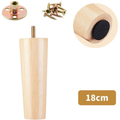 ABYSSE Lot De 4 Pieds De Canapé En Bois Massif, Adaptés Aux Meubles Tv, Tables Basses, Meubles À Chaussures Et Meubles De Salle De Bain (18 Cm) - Publicité ABYSSE Lot De 4 Pieds De Canapé En Bois Massif, Adaptés Aux Meubles Tv, Tables Basses, Meubles À Chaussures Et Meubles De Salle De Bain (18 Cm) - Publicité