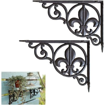 Generic 2 Pcs Support Pour Étagère,supports D'Étagère En Fonte Rétro Décoratives Support Equerre D'Étagere En Fer Forgé Équerres Murale - Publicité Generic 2 Pcs Support Pour Étagère,supports D'Étagère En Fonte Rétro Décoratives Support Equerre D'Étagere En Fer Forgé Équerres Murale - Publicité