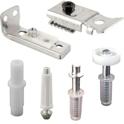 STAKMANN Kit De Réparation Pour Porte Pliante - Comprend Les Supports Supérieurs Et Inférieurs, Les Goupilles Supérieures Et Inférieures Et Les Rouleaux De Guidage - Convient Aux Portes De 1 À 1,4 Pouce D'Épai - Publicité STAKMANN Kit De Réparation Pour Porte Pliante - Comprend Les Supports Supérieurs Et Inférieurs, Les Goupilles Supérieures Et Inférieures Et Les Rouleaux De Guidage - Convient Aux Portes De 1 À 1,4 Pouce D'Épai - Publicité