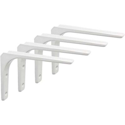 STAKMANN Support Etagère Murale Fixation Flottante Support, Tablette Flottante Support Flottant En Bois Dissimulé À Fixation, Equerre Charge Lourde Blanc Brillant En Métal, 4pcs, Ejr200w-4p - Publicité STAKMANN Support Etagère Murale Fixation Flottante Support, Tablette Flottante Support Flottant En Bois Dissimulé À Fixation, Equerre Charge Lourde Blanc Brillant En Métal, 4pcs, Ejr200w-4p - Publicité