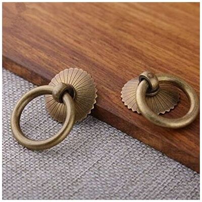 NO BRAND Pair Poignée De Meuble De Porte, Anneaux De Traction Circulaires De Qualité Supérieure, Boutons De Tiroir, Accessoires Pour La Maison - Publicité NO BRAND Pair Poignée De Meuble De Porte, Anneaux De Traction Circulaires De Qualité Supérieure, Boutons De Tiroir, Accessoires Pour La Maison - Publicité