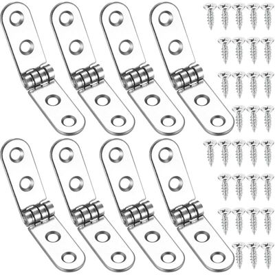 IRISFR 8 Pcs Charnières Pliantes À 180 Degrés, Charnières Rabattables, Charnière De Porte Autonome Pour Machine À Coudre, Table Pliante, Meubles De Cuisines, Armoires, Portes - Publicité IRISFR 8 Pcs Charnières Pliantes À 180 Degrés, Charnières Rabattables, Charnière De Porte Autonome Pour Machine À Coudre, Table Pliante, Meubles De Cuisines, Armoires, Portes - Publicité