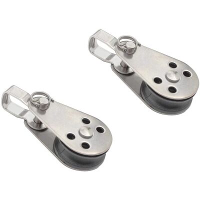Generic Lot De 2 Poulies À Roulement En Acier Inoxydable Pour Voilier, Yacht, Mât De Drapeau - Publicité Generic Lot De 2 Poulies À Roulement En Acier Inoxydable Pour Voilier, Yacht, Mât De Drapeau - Publicité