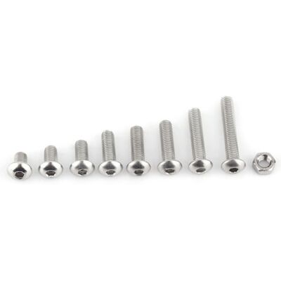 ABYSSE Vis, Boulons Et Écrous À Six Pans Creux M5 En Acier Inoxydable Ss304 (tête Bouton) - Publicité ABYSSE Vis, Boulons Et Écrous À Six Pans Creux M5 En Acier Inoxydable Ss304 (tête Bouton) - Publicité
