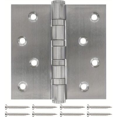 ABYSSE 6 Pièces Charnières À Roulement Robustes 10,16 Cm Acier Inoxydable À Coins Carrés, Finition Satinée Nickel Brossé, Pour Portes Battantes Et Portails Intérieurs/extérieurs - Publicité ABYSSE 6 Pièces Charnières À Roulement Robustes 10,16 Cm Acier Inoxydable À Coins Carrés, Finition Satinée Nickel Brossé, Pour Portes Battantes Et Portails Intérieurs/extérieurs - Publicité