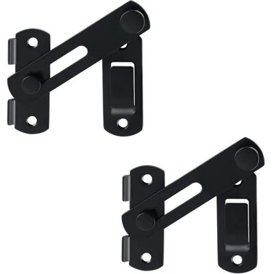 AMXCNOY 2pcs Verrou Porte Coulissante Serrure Volet Loquet Porte Verrou Portail À Bascule Boulon Avec Vis Pour Porte, Fenêtre, Placard Et Jardin, Finition Noir Mat En Acier Inoxydable - Publicité AMXCNOY 2pcs Verrou Porte Coulissante Serrure Volet Loquet Porte Verrou Portail À Bascule Boulon Avec Vis Pour Porte, Fenêtre, Placard Et Jardin, Finition Noir Mat En Acier Inoxydable - Publicité