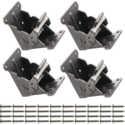 OEM Supports Pliants Pour Pieds De Table – Lot De 4 Avec Vis – Extension Autobloquante, Acier Robuste – Pour Meubles Et Étagères - Publicité OEM Supports Pliants Pour Pieds De Table – Lot De 4 Avec Vis – Extension Autobloquante, Acier Robuste – Pour Meubles Et Étagères - Publicité