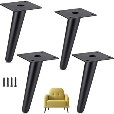 Melissa Lot De 4 Pieds De Meubles Charge Jusqu'à 600 Kg, 15cm Pieds D'Armoire En Métal, Pieds De Table De Cône, Pied Meuble Pour Placard, Canapé, Avec Vis Et Base Silencieuse Antidérapante, Noir - Publicité Melissa Lot De 4 Pieds De Meubles Charge Jusqu'à 600 Kg, 15cm Pieds D'Armoire En Métal, Pieds De Table De Cône, Pied Meuble Pour Placard, Canapé, Avec Vis Et Base Silencieuse Antidérapante, Noir - Publicité