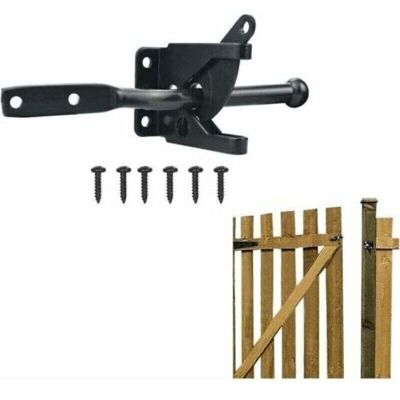 ABYSSE Loquet De Portail En Acier Inoxydable À Levier Automatique De Gravité Auto Loquet De Portail Noir Avec Vis Pour Portail En Bois Et Portail De Clôture Portail De Clôture Loquet, - Publicité ABYSSE Loquet De Portail En Acier Inoxydable À Levier Automatique De Gravité Auto Loquet De Portail Noir Avec Vis Pour Portail En Bois Et Portail De Clôture Portail De Clôture Loquet, - Publicité