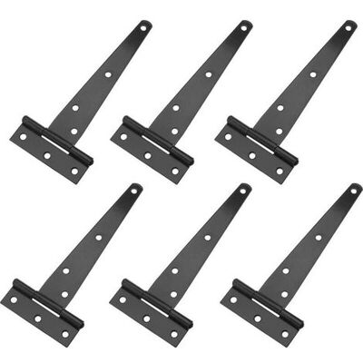 FANGMEDIA 6 Charnières En T Pour Abri De Jardin - 15,2 Cm - Robustes - Acier Forgé - Ne Rouille Pas - Noir - Publicité FANGMEDIA 6 Charnières En T Pour Abri De Jardin - 15,2 Cm - Robustes - Acier Forgé - Ne Rouille Pas - Noir - Publicité