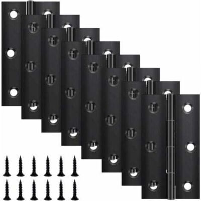 OEM Lot De 8 Charnières Pliantes 68 Mm × 38 Mm, Charnière En Acier Inoxydable Noir, Charnière Piano, Petite Charnière, Charnière De Porte Pour Portes, Fenêtres, Armoires Avec 48 Vis - Publicité OEM Lot De 8 Charnières Pliantes 68 Mm × 38 Mm, Charnière En Acier Inoxydable Noir, Charnière Piano, Petite Charnière, Charnière De Porte Pour Portes, Fenêtres, Armoires Avec 48 Vis - Publicité