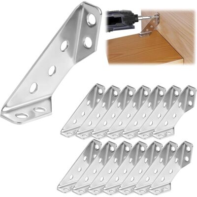 Generic Lot De 12 Equerre D'Assemblage, Connecteurs D'Angle Universels En Acier Inoxydable Pour Meubles, Bracelet D'Angle Trapézoïdal En Métal - Publicité Generic Lot De 12 Equerre D'Assemblage, Connecteurs D'Angle Universels En Acier Inoxydable Pour Meubles, Bracelet D'Angle Trapézoïdal En Métal - Publicité