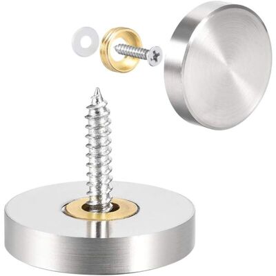 Scotch Cache Vis Miroir Décoratif Capuchons Couverture Clous Brossé Acier Inox 25mm 4pcs - Publicité Scotch Cache Vis Miroir Décoratif Capuchons Couverture Clous Brossé Acier Inox 25mm 4pcs - Publicité