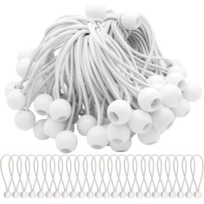 ABYSSE Lot De 75 Tendeur Elastique Cordons Élastiques Avec Boules Sandow Elastique Boules Elastiques Pour Chapiteaux, Tentes, Bannières Et Bâches - Publicité ABYSSE Lot De 75 Tendeur Elastique Cordons Élastiques Avec Boules Sandow Elastique Boules Elastiques Pour Chapiteaux, Tentes, Bannières Et Bâches - Publicité
