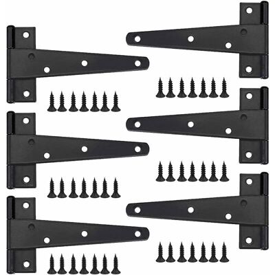 ULISEM Charnières De Porte Lourde En Acier Inoxydable – 6 Pièces, 15 Cm, Noir Mat, Pour Portes, Fenêtres Et Abris De Jardin - Publicité ULISEM Charnières De Porte Lourde En Acier Inoxydable – 6 Pièces, 15 Cm, Noir Mat, Pour Portes, Fenêtres Et Abris De Jardin - Publicité