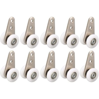 WANYISHUN Galet De Suspension En Nylon Pour Porte Coulissante – Roue De 19 Mm Avec Support En Acier Inoxydable – Poulie À Glissement Fluide Pour Portes Coulissantes Et Placards – Blanc – Lot De 10 Pièces - Publicité WANYISHUN Galet De Suspension En Nylon Pour Porte Coulissante – Roue De 19 Mm Avec Support En Acier Inoxydable – Poulie À Glissement Fluide Pour Portes Coulissantes Et Placards – Blanc – Lot De 10 Pièces - Publicité