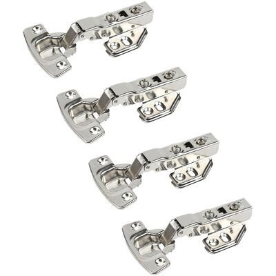WEYTOLL Charnières Hydrauliques À Ressort En Métal, 4 Pièces, Charnière À Fermeture Douce En Acier Inoxydable 304 Pour Porte D'Armoire - Publicité WEYTOLL Charnières Hydrauliques À Ressort En Métal, 4 Pièces, Charnière À Fermeture Douce En Acier Inoxydable 304 Pour Porte D'Armoire - Publicité