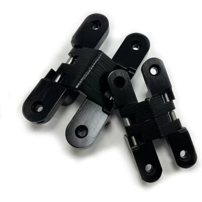 ABYSSE Charnières De Porte Invisibles En Acier Inoxydable - 1 Paire De Charnières De Porte Cachées - Corps Dissimulé - Boîte En Bois - Noir - Publicité ABYSSE Charnières De Porte Invisibles En Acier Inoxydable - 1 Paire De Charnières De Porte Cachées - Corps Dissimulé - Boîte En Bois - Noir - Publicité