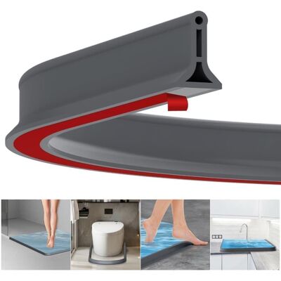 OEM Bande Adhésive De Douche De 2 M, Bande En Caoutchouc Étanche De 4 Cm De Haut Pour Salle De Bain Et Cuisine, Seuil De Douche / Barrière D'Étanchéité - Publicité OEM Bande Adhésive De Douche De 2 M, Bande En Caoutchouc Étanche De 4 Cm De Haut Pour Salle De Bain Et Cuisine, Seuil De Douche / Barrière D'Étanchéité - Publicité
