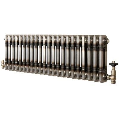 MONSTER SHOP Radiateur Traditionnel Acier Métal Brut À 2 Colonnes & Vannes 300 X 1010 Mm - Publicité MONSTER SHOP Radiateur Traditionnel Acier Métal Brut À 2 Colonnes & Vannes 300 X 1010 Mm - Publicité