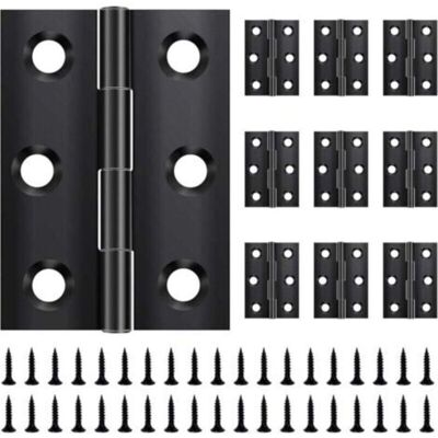 ENLENK Lot De 10 Charnières Pliables 44 Mm × 31 Mm, En Acier Inoxydable, Noires, Petites Charnières, Pour Portes, Fenêtres, Armoires Avec 60 Vis - Publicité ENLENK Lot De 10 Charnières Pliables 44 Mm × 31 Mm, En Acier Inoxydable, Noires, Petites Charnières, Pour Portes, Fenêtres, Armoires Avec 60 Vis - Publicité