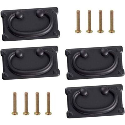 ABYSSE (noir),lot De 4 Poignées De Tiroir Vintage Antiques Avec 8 Vis De 25 Mm - Publicité ABYSSE (noir),lot De 4 Poignées De Tiroir Vintage Antiques Avec 8 Vis De 25 Mm - Publicité