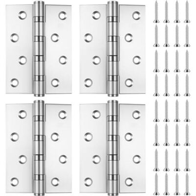 JUSCH Lot De 4 Charnières Pliantes, Charnières En Acier Inoxydable, Charnières De Porte À Roulement À Billes Pour Portes En Bois, Portails De Jardin, Extérieur Et Intérieur (100 X 73 X 2 Mm) - Publicité JUSCH Lot De 4 Charnières Pliantes, Charnières En Acier Inoxydable, Charnières De Porte À Roulement À Billes Pour Portes En Bois, Portails De Jardin, Extérieur Et Intérieur (100 X 73 X 2 Mm) - Publicité