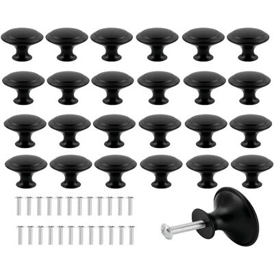 OEM 25 Poignée, Rond, Acier Inoxydable, Noir Mat, 30mm, Cuisine, Armoire - Publicité OEM 25 Poignée, Rond, Acier Inoxydable, Noir Mat, 30mm, Cuisine, Armoire - Publicité