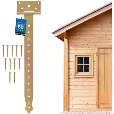 Kotarbau® Charnière Porte Lourde - En T - Acier Galvanisé - 400 Mm - Doré - Gond Portail - Charnière Portail - Penture Pour Porte Bois - Publicité Kotarbau® Charnière Porte Lourde - En T - Acier Galvanisé - 400 Mm - Doré - Gond Portail - Charnière Portail - Penture Pour Porte Bois - Publicité