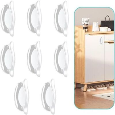 ABYSSE Poignées De Porte Autocollantes, Poignées En Plastique Autocollantes, Boutons De Tiroir Autocollants Sans Perçage, Pour Fenêtres, Portes Vitrées, Armoires (blanc, 8,2 X 4,8 X 3,1 Cm) - Publicité ABYSSE Poignées De Porte Autocollantes, Poignées En Plastique Autocollantes, Boutons De Tiroir Autocollants Sans Perçage, Pour Fenêtres, Portes Vitrées, Armoires (blanc, 8,2 X 4,8 X 3,1 Cm) - Publicité