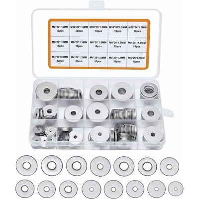 MOXIE 225pcs Rondelles Plates En 304 Acier Inoxydable Assortiment,m3 M4 M5 M6 M8 M10 M12 Rondelle Plate Pour L'Étanchéité Des Vis Bagues D'Étanchéité-livré Avec Boîte (gris) - Publicité MOXIE 225pcs Rondelles Plates En 304 Acier Inoxydable Assortiment,m3 M4 M5 M6 M8 M10 M12 Rondelle Plate Pour L'Étanchéité Des Vis Bagues D'Étanchéité-livré Avec Boîte (gris) - Publicité