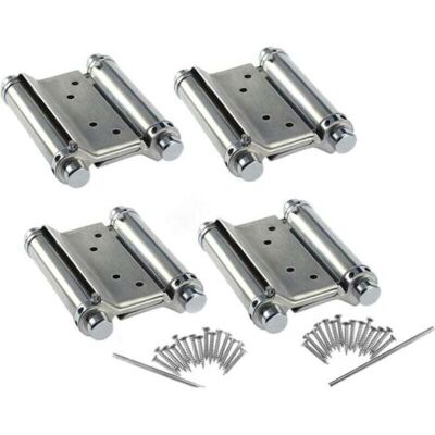 ABYSSE Charnières De Porte Battante En Acier Inoxydable, 2 Paires,3 Pouces Pour Comptoir De Café De Salon, Double Action, Réglable, Fermeture Automatique Parfaite - Publicité ABYSSE Charnières De Porte Battante En Acier Inoxydable, 2 Paires,3 Pouces Pour Comptoir De Café De Salon, Double Action, Réglable, Fermeture Automatique Parfaite - Publicité