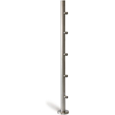 Metalideal Poteau Inox Prêt À Poser Pour Lisse Fixation Sol Finition - Aisi 316 Poli Miroir - Pour Extérieur - Publicité Metalideal Poteau Inox Prêt À Poser Pour Lisse Fixation Sol Finition - Aisi 316 Poli Miroir - Pour Extérieur - Publicité
