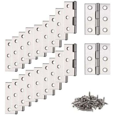ABYSSE 20 Pièces Charnières De Porte Pliables En Acier Inoxydable Charnières Piano Armoire Avec Vis Paumelle Meuble Pour Maison - Publicité ABYSSE 20 Pièces Charnières De Porte Pliables En Acier Inoxydable Charnières Piano Armoire Avec Vis Paumelle Meuble Pour Maison - Publicité