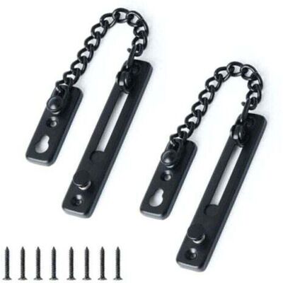 OEM (2pcs) Chaîne De Porte De Sécurité Limiteur De Porte Étroit Verrou De Porte Anti-vol À Ressort Avec Vis Pour Porte Interne À Domicile, Finition Noire Matte En Acier Inoxydable-dou - Publicité OEM (2pcs) Chaîne De Porte De Sécurité Limiteur De Porte Étroit Verrou De Porte Anti-vol À Ressort Avec Vis Pour Porte Interne À Domicile, Finition Noire Matte En Acier Inoxydable-dou - Publicité
