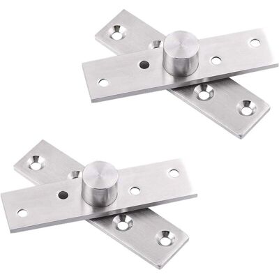 Melissa Lot De 2 Charnières De Porte Pivotantes À 360 Degrés En Acier Inoxydable Avec Vis De Fixation 75 X 17 Mm - Publicité Melissa Lot De 2 Charnières De Porte Pivotantes À 360 Degrés En Acier Inoxydable Avec Vis De Fixation 75 X 17 Mm - Publicité