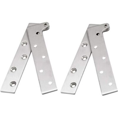 ABYSSE Ensemble De 2 Charnières À Pivot De Porte Cachées En Acier Inoxydable À Rotation De 360 Degrés, Charnières À Couteau Décalé De 8 Pouces, Charnière À Pivot Dissimulée, Argent Brossé, Avec Vis - Publicité ABYSSE Ensemble De 2 Charnières À Pivot De Porte Cachées En Acier Inoxydable À Rotation De 360 Degrés, Charnières À Couteau Décalé De 8 Pouces, Charnière À Pivot Dissimulée, Argent Brossé, Avec Vis - Publicité