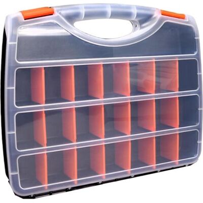 ABYSSE Boîtes Transparentes Pour Organisateurs D'Outils, Compartiments Ajustables, Fermetures Sécurisées, Poignée Ergonomique Pour Accessoires De Quincaillerie(38.0x20.5x18.0cm) - Publicité ABYSSE Boîtes Transparentes Pour Organisateurs D'Outils, Compartiments Ajustables, Fermetures Sécurisées, Poignée Ergonomique Pour Accessoires De Quincaillerie(38.0x20.5x18.0cm) - Publicité