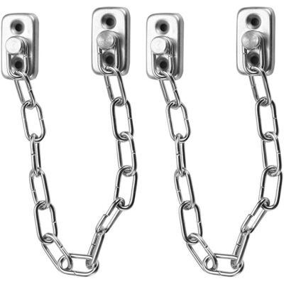 JILLIOPER Lot De 2 Verrous De Fenêtre En Acier Inoxydable Argenté, Chaîne De Sécurité Réutilisable Pour Limiter L'Ouverture, Pour Écoles Et Centres Commerciaux - Publicité JILLIOPER Lot De 2 Verrous De Fenêtre En Acier Inoxydable Argenté, Chaîne De Sécurité Réutilisable Pour Limiter L'Ouverture, Pour Écoles Et Centres Commerciaux - Publicité