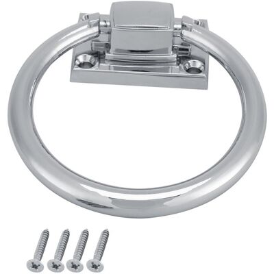 ZOTERNEN 111x56x38mm Argent Brillant Goutte Tirer Anneau En Bois Heurtoir De Porte Chaise Tire La Poignée. Publicité ZOTERNEN 111x56x38mm Argent Brillant Goutte Tirer Anneau En Bois Heurtoir De Porte Chaise Tire La Poignée. Publicité