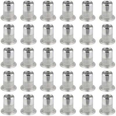 Melissa Debuns – Lot De 100 Écrous À Sertir M6 – Acier Inoxydable 304 – Tête Plate Pour Installation Rapide – Filetage Profond Pour Matériaux Variés - Publicité Melissa Debuns – Lot De 100 Écrous À Sertir M6 – Acier Inoxydable 304 – Tête Plate Pour Installation Rapide – Filetage Profond Pour Matériaux Variés - Publicité