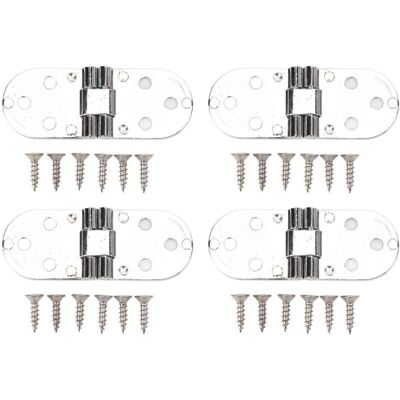 FOGSHIELD Lot De 4 Jeux De Charnières Rabattables 180° – Alliage De Zinc – Chromé Brillant – Épaisseur 2,2 Mm - Publicité FOGSHIELD Lot De 4 Jeux De Charnières Rabattables 180° – Alliage De Zinc – Chromé Brillant – Épaisseur 2,2 Mm - Publicité