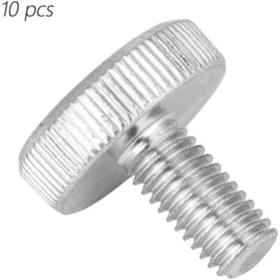 ABYSSE 10 Vis À Oreilles M8 En Acier Au Carbone Zingué À Tête Moletée Plate (m816) - Publicité ABYSSE 10 Vis À Oreilles M8 En Acier Au Carbone Zingué À Tête Moletée Plate (m816) - Publicité