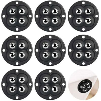 ABYSSE Lot De 8 Rouleaux À Billes - 4 Rouleaux - Petites Roues Auto-adhésives Universelles - Roulettes Rotatives À 360 ° - Pour Meubles - Plat, En Acier,acrylonitrile Butadiène Styrène,bois - Publicité ABYSSE Lot De 8 Rouleaux À Billes - 4 Rouleaux - Petites Roues Auto-adhésives Universelles - Roulettes Rotatives À 360 ° - Pour Meubles - Plat, En Acier,acrylonitrile Butadiène Styrène,bois - Publicité