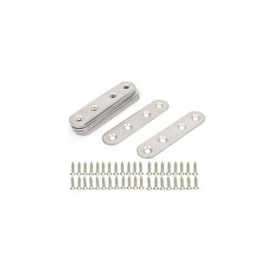 ENLENK Équerres Plate En Inox,10 Pièces Pattes D'Assemblage En Métal, Supports De Fixation Droits Plats,plaques Métalliques Supports D’angle Plats, Avec 40 Vis,pour Réparation Connexion Fixations Meubles - Publicité ENLENK Équerres Plate En Inox,10 Pièces Pattes D'Assemblage En Métal, Supports De Fixation Droits Plats,plaques Métalliques Supports D’angle Plats, Avec 40 Vis,pour Réparation Connexion Fixations Meubles - Publicité