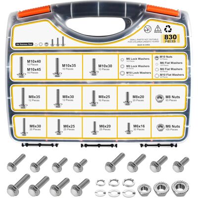 OEM Assortiment De Boulons Métriques M6 M8 M10 À Bride, Tête Hexagonale À Bride M6x1.0 Boulon M8x1.25 Boulon M10x1.5 Kit De Boulons, Écrous Et Boulons Dentés, Rondelles Plates Et À Ressort - Publicité OEM Assortiment De Boulons Métriques M6 M8 M10 À Bride, Tête Hexagonale À Bride M6x1.0 Boulon M8x1.25 Boulon M10x1.5 Kit De Boulons, Écrous Et Boulons Dentés, Rondelles Plates Et À Ressort - Publicité