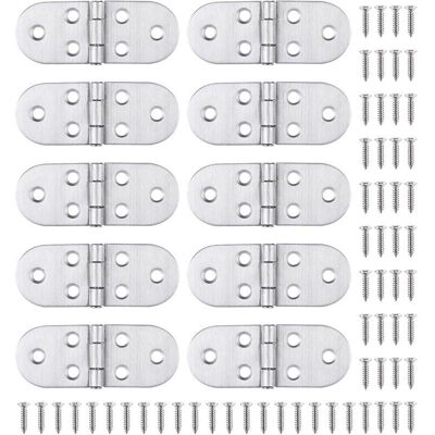 OEM 10 Charnière Inox Et Vis, Montage Facile Et Solides, Pour Table Pliante, Porte De Placard, Trappe, Fenêtre Bateau/maison-crezuo - Publicité OEM 10 Charnière Inox Et Vis, Montage Facile Et Solides, Pour Table Pliante, Porte De Placard, Trappe, Fenêtre Bateau/maison-crezuo - Publicité