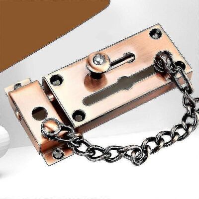 FATRD Verrou De Porte Antivol À Chaîne De Sécurité Renforcé En Acier Inoxydable 304-copper - Publicité FATRD Verrou De Porte Antivol À Chaîne De Sécurité Renforcé En Acier Inoxydable 304-copper - Publicité