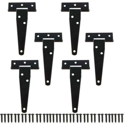 OEM 6 Pièces Charnières- 10cm Noir En T Métallique Charnière Porte De Grange Avec Vis - Publicité OEM 6 Pièces Charnières- 10cm Noir En T Métallique Charnière Porte De Grange Avec Vis - Publicité